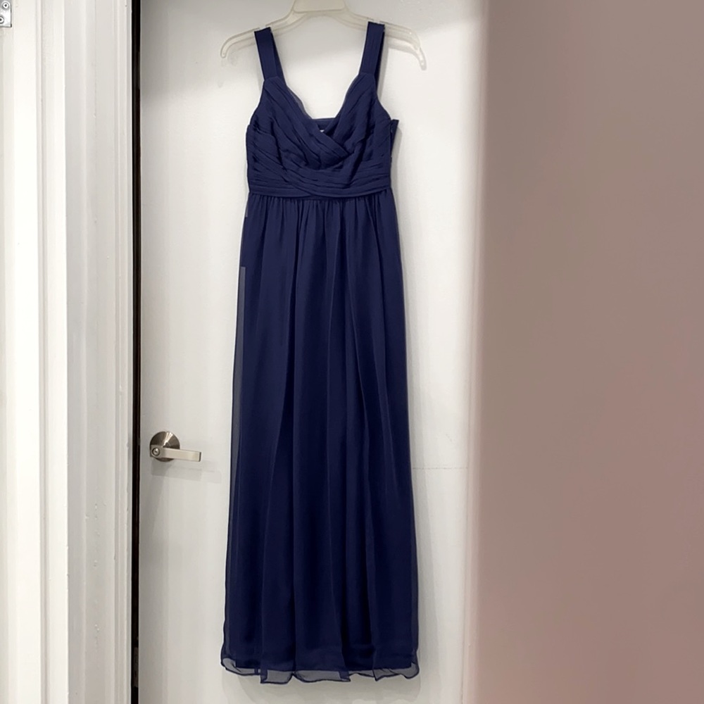 Ann Taylor Deep Navy Chiffon Maxi Dress
